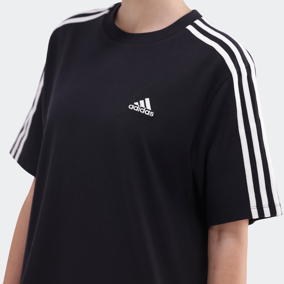 Essentials 3-Stripes Single Jersey Boyfriend Tee Dress