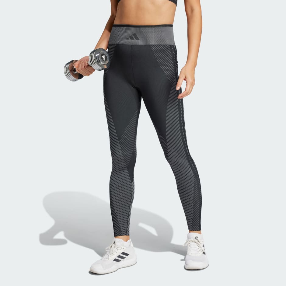 adidas Knitted Training 7/8 Leggings Black adidas UAE