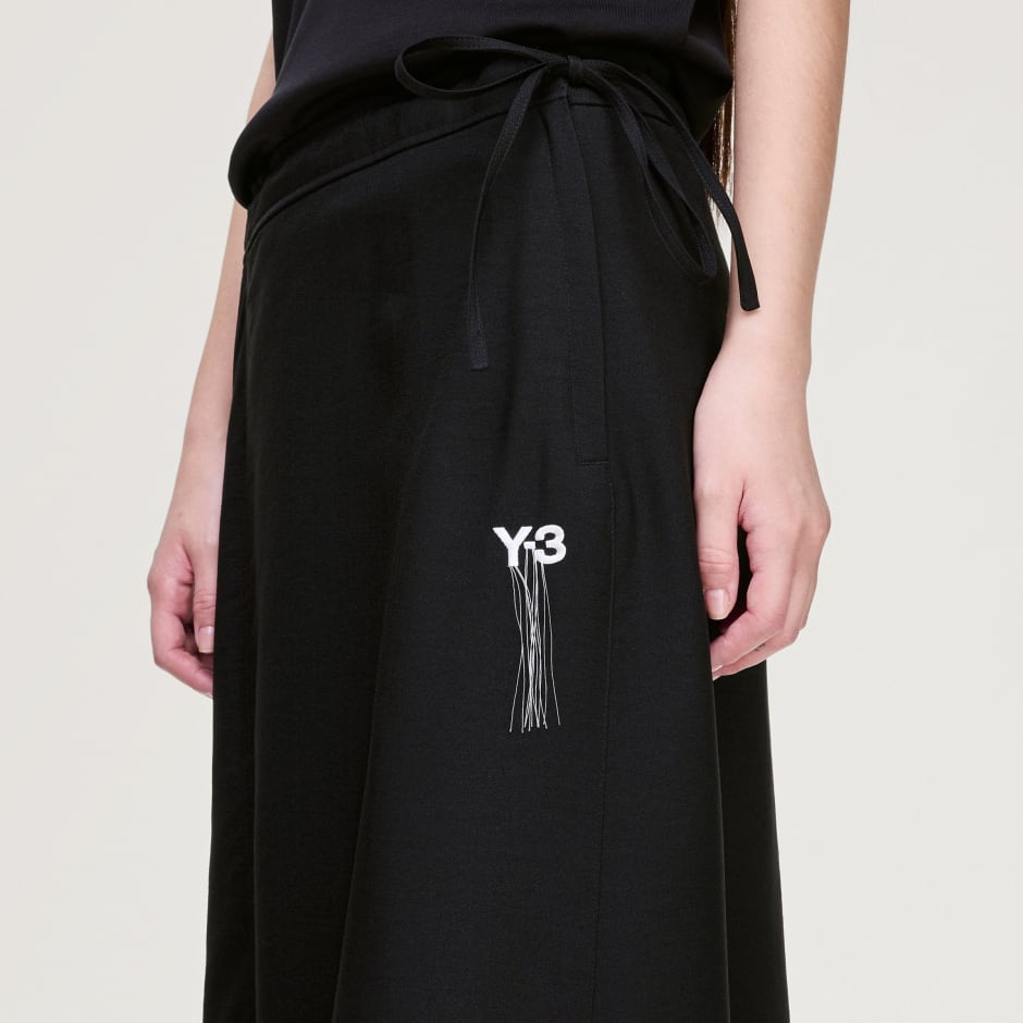 Y-3 SPORT UNIFORM RAW CUT 3 STRIPES SKIRT