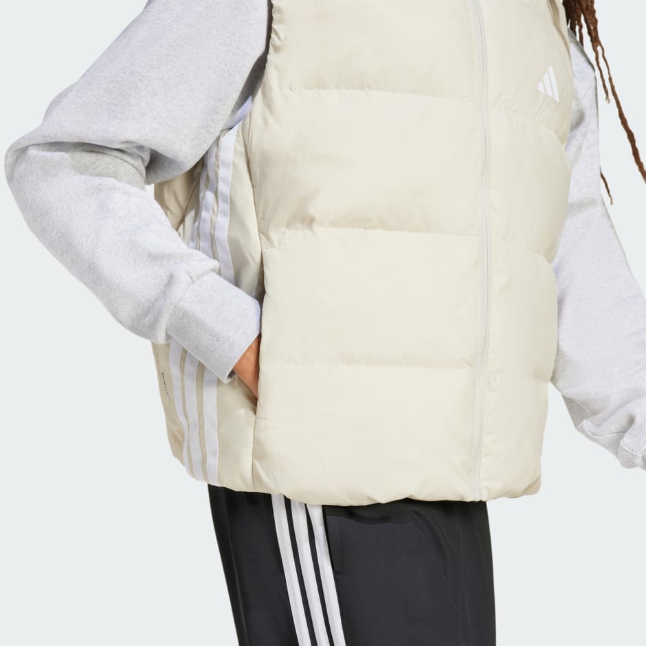 صدرية منفوخة Essentials Climawarm 3-Stripes Puffer
