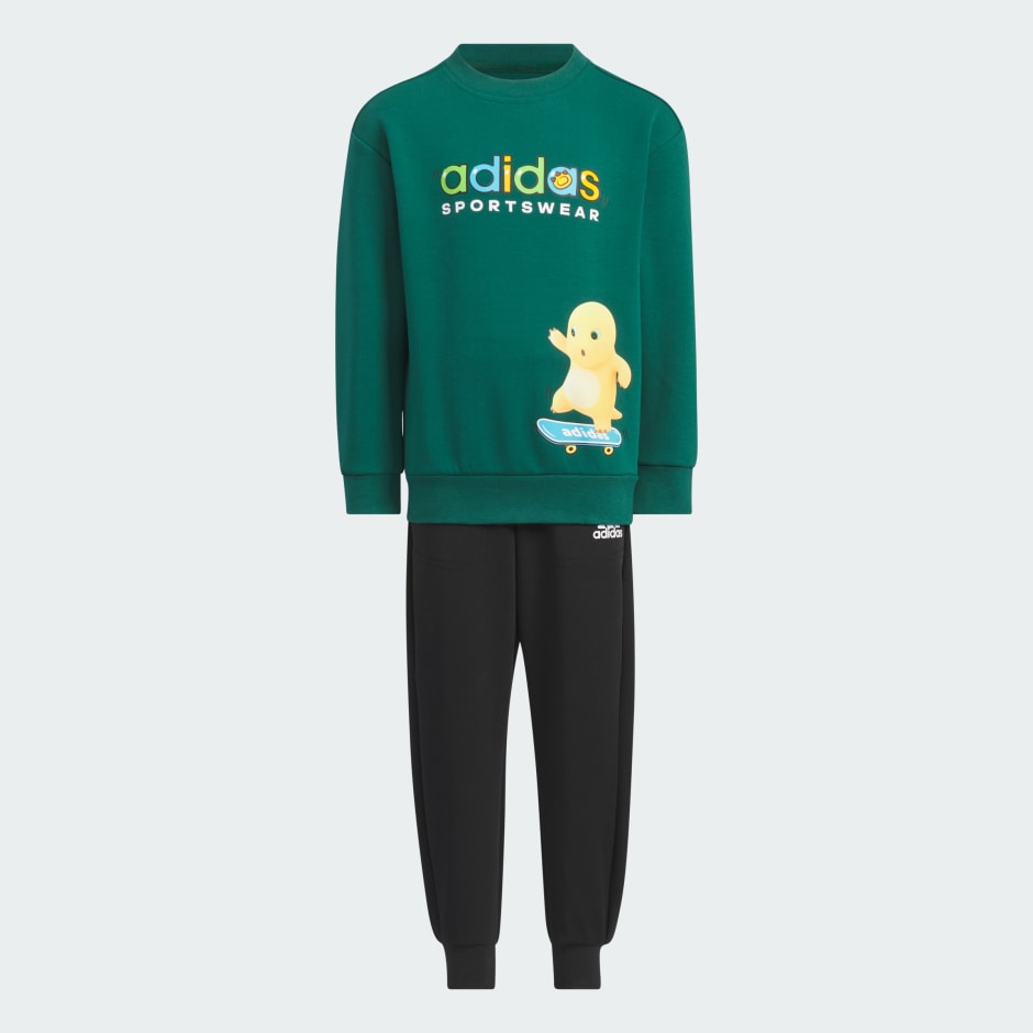 Adidas Sportswear Knit Crew Track Suit Set Kids