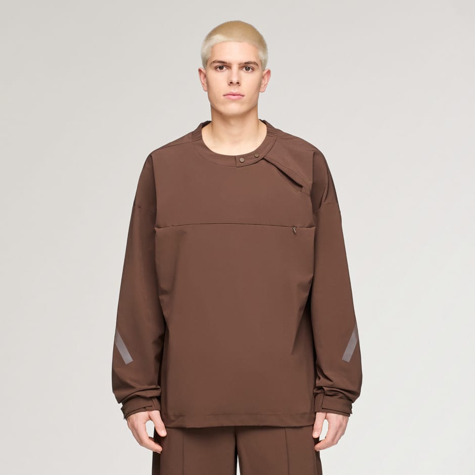 Tkani gornji dio trenirke s patentnim zatvaračem polovicom duljine adidas x entire studios Z.N.E. Uniform