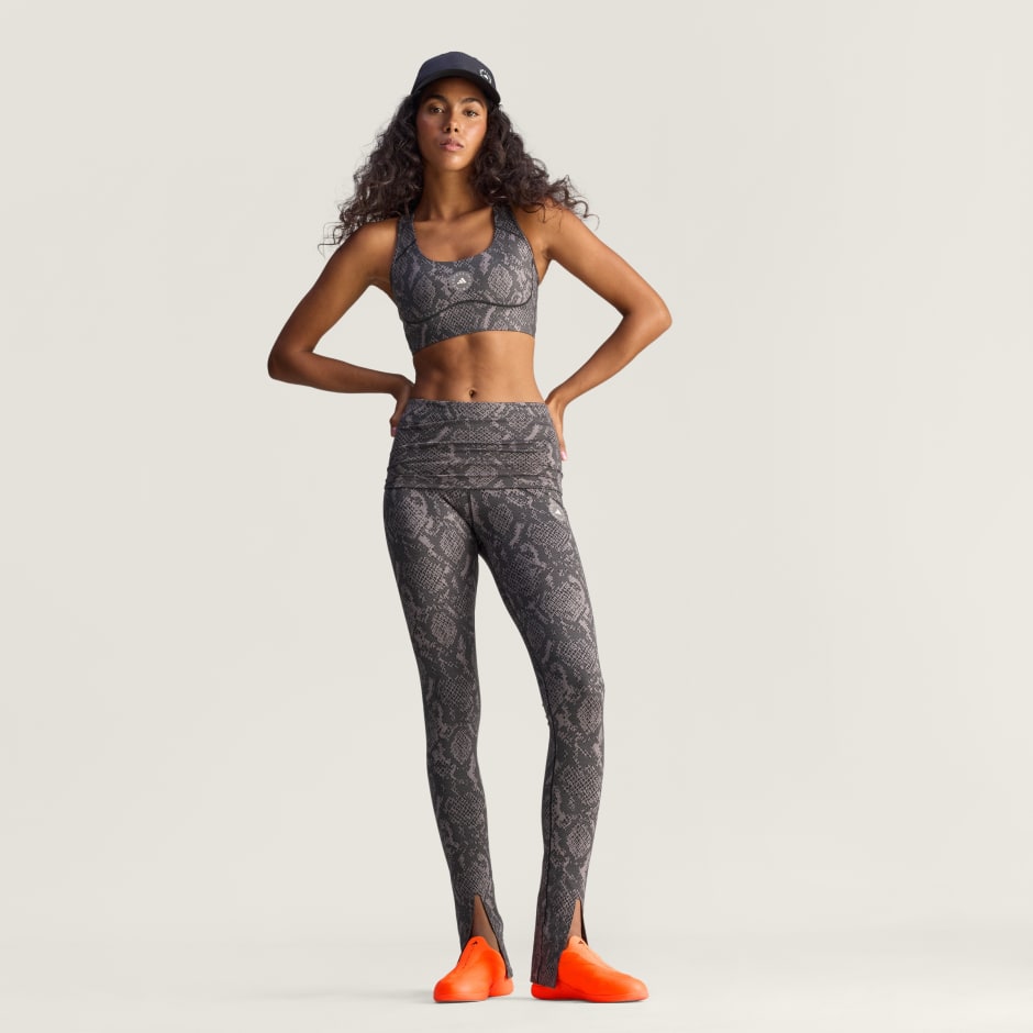 adidas By Stella McCartney Training Rolltop Splitcuff Leggings Printed