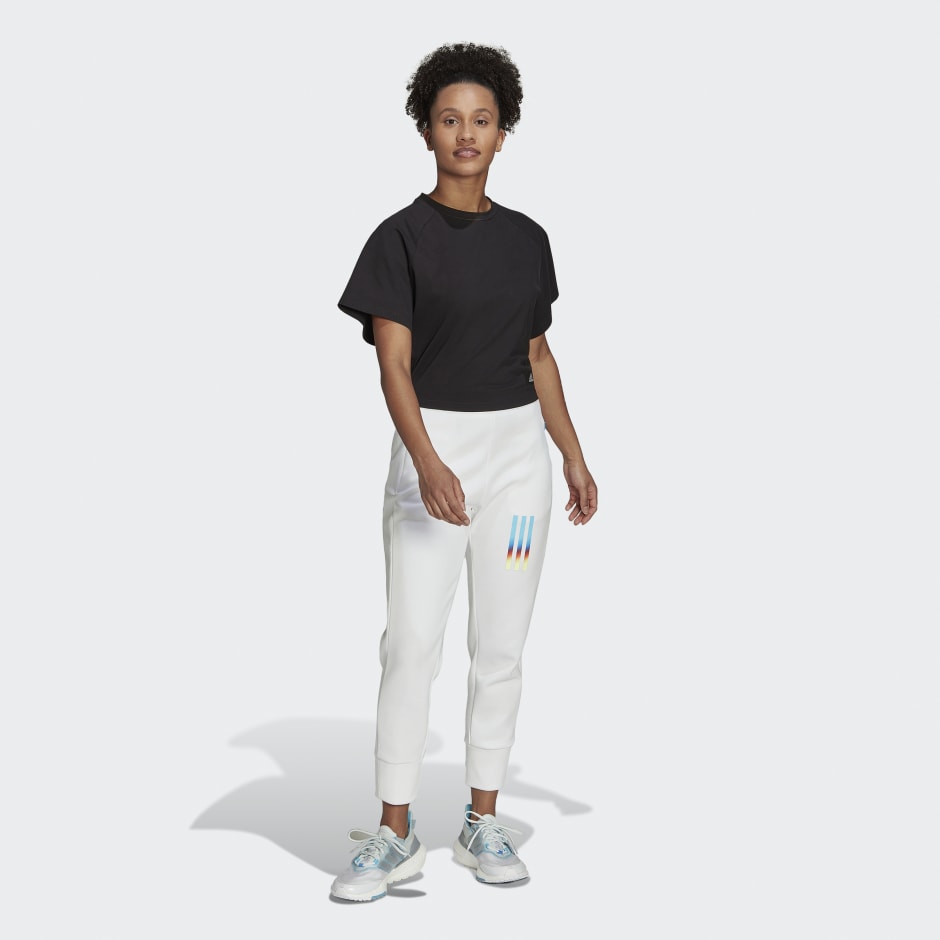 Descarga banco carro Women's Clothing - Mission Victory Slim-Fit High-Waist Pants - White |  adidas Oman