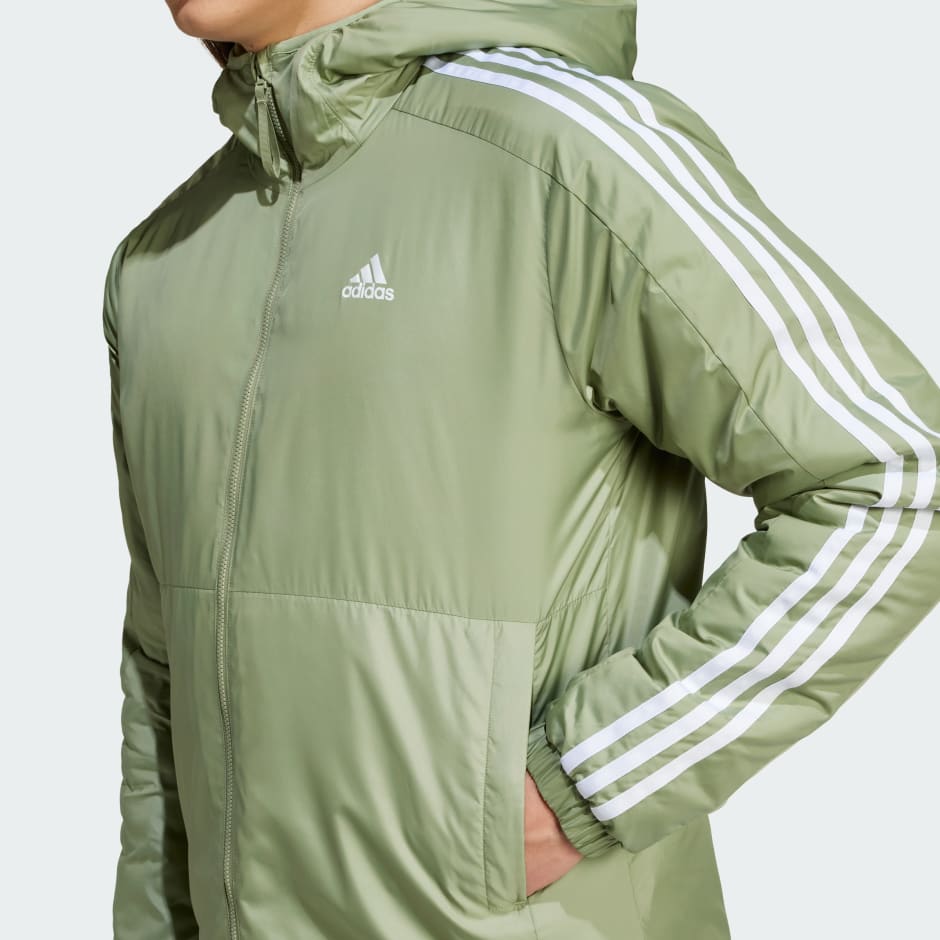 Essentials 3-Stripes Insulated Hooded Jacket