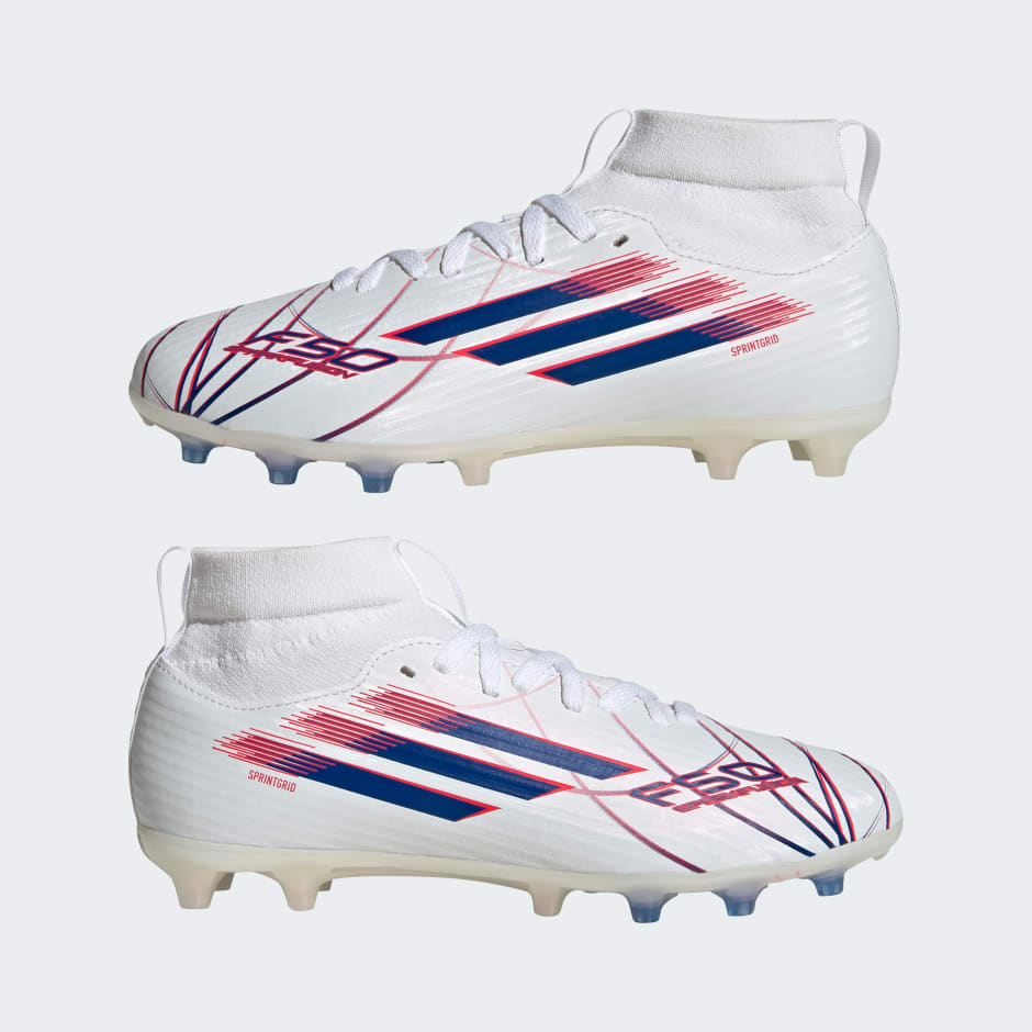 Ghete de fotbal pentru copii F50 SPARKFUSION LEAGUE de &icirc;nălțime medie, pentru teren dur/artificial