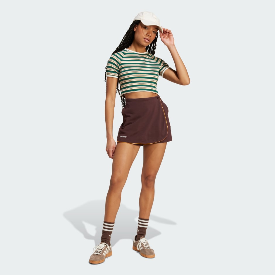 '80s Rib Stripe Baby Tee