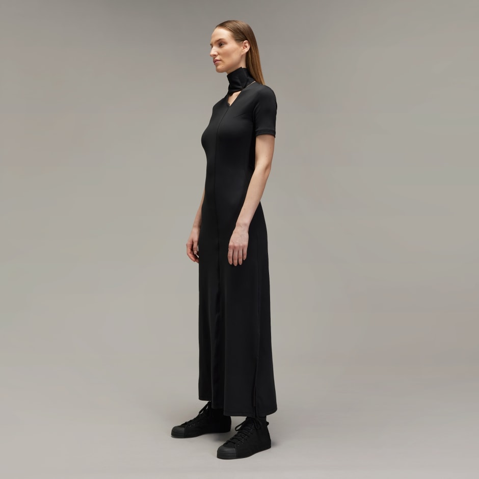 Y-3 Fitted Neck Closure Dress