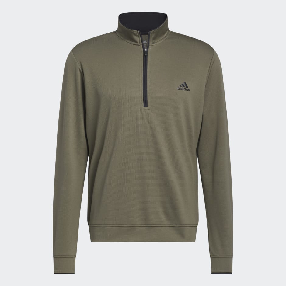 Clothing - Quarter-Zip Golf Pullover - Green | adidas South Africa
