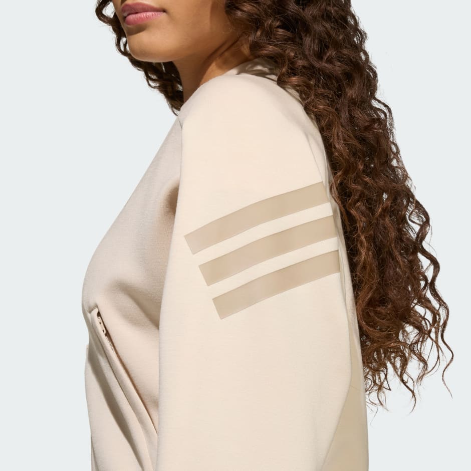 GORNJI DIO TRENIRKE S PATENTNIM ZATVARAČEM CIJELOM DULJINOM FUTURE ICONS 3 STRIPES