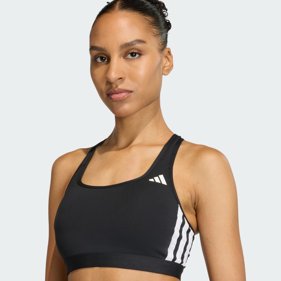 Optime Essentials Workout 3-Stripes Medium Support Bra