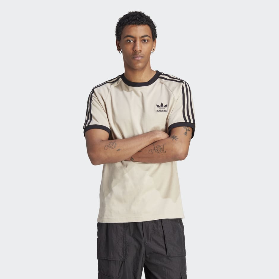 Men's Clothing - Adicolor Classics 3-Stripes Tee - Beige | adidas Saudi ...