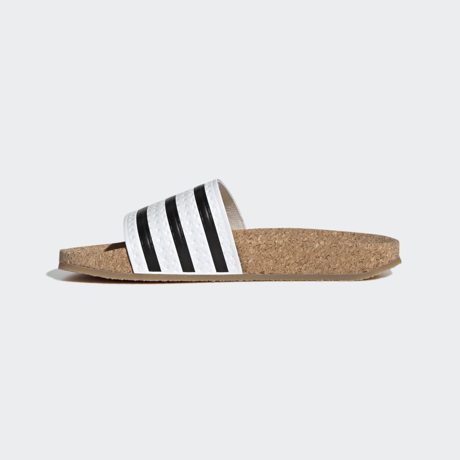 adidas slides with cork sole