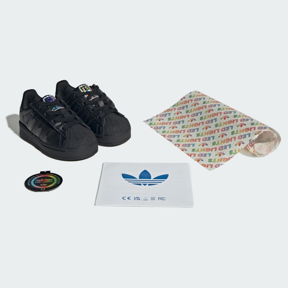 Superstar Led Lights Comfort Closure Elastic Lace Shoes Kids