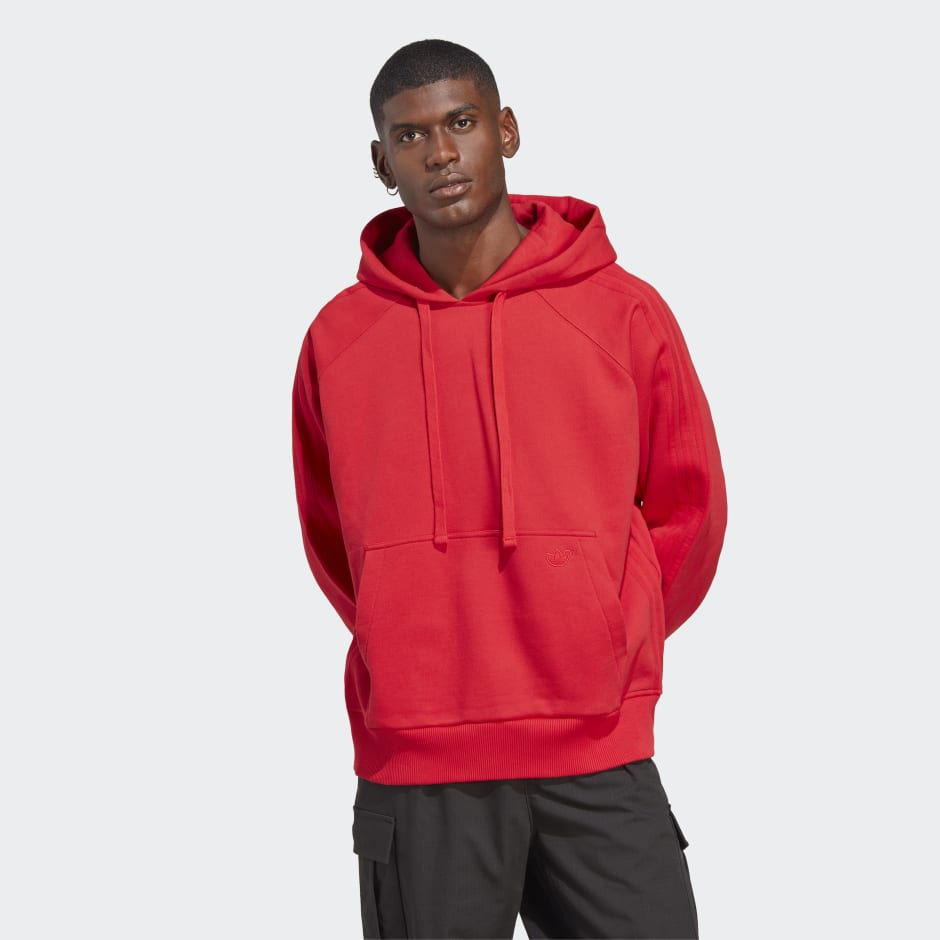 Adidas red hoodie best sale mens