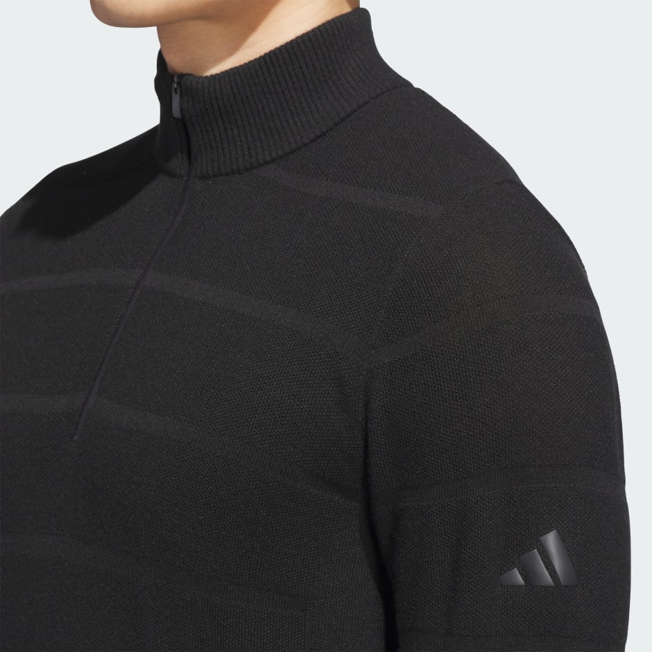 Pulover de v&acirc;nt tricotat Ultimate365 Tour, cu fermoar 1/4