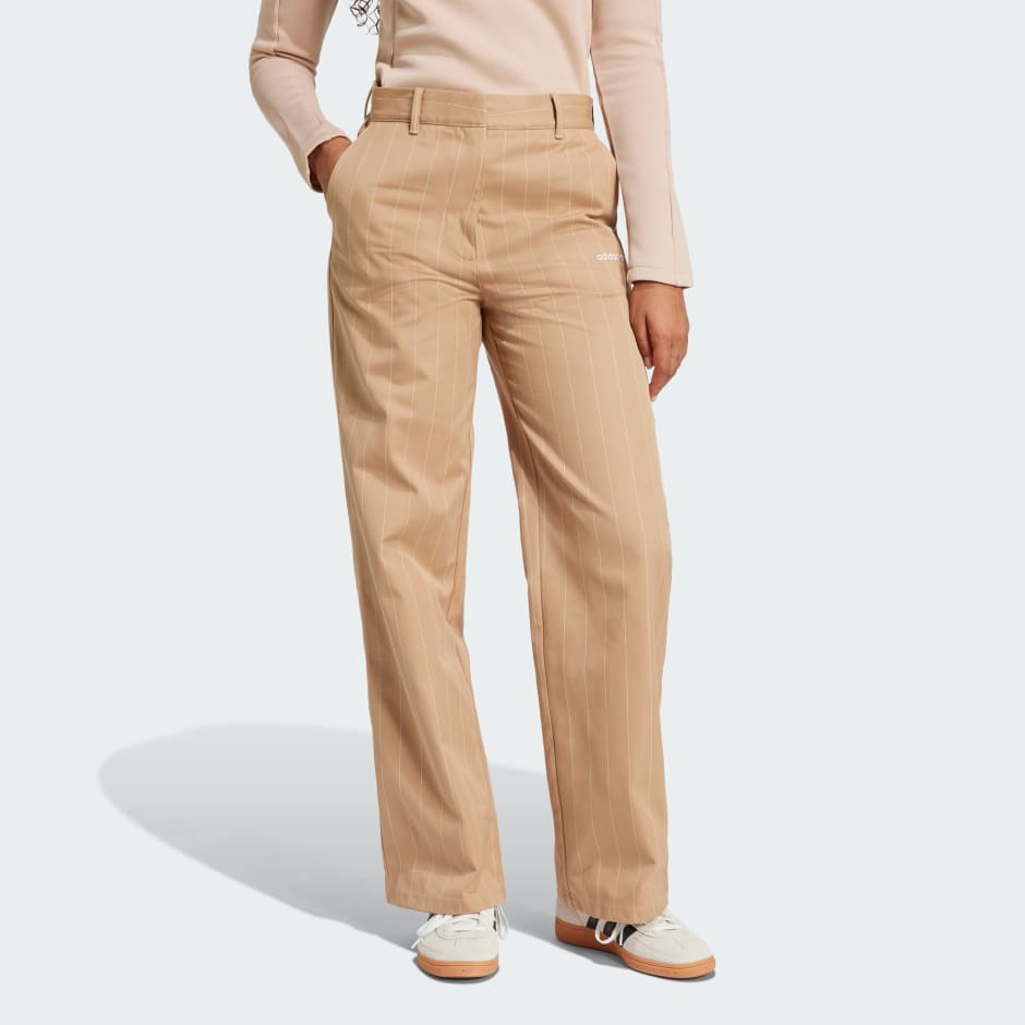 Pinstripe Twill Loose Pants