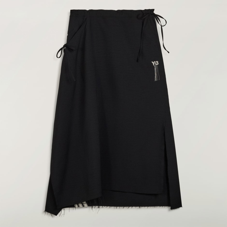 Y-3 SPORT UNIFORM RAW CUT 3 STRIPES SKIRT