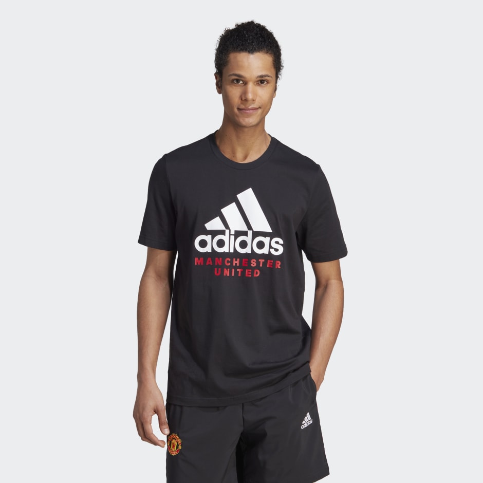 Clothing - Manchester United DNA Graphic Tee - Black | adidas South Africa