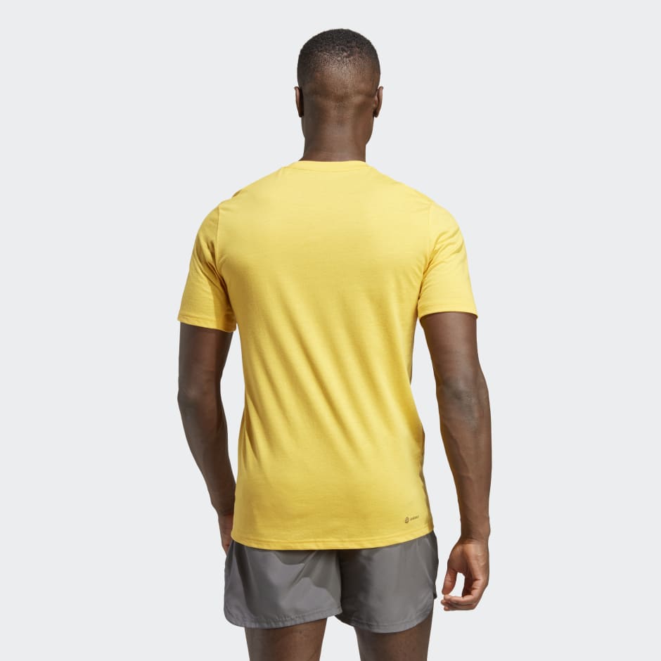 adidas Train Essentials Feelready Logo Training Tee - Yellow | adidas UAE