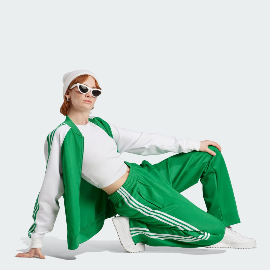 Women's - Adicolor Classics Oversized SST Track Pants Green Kuwait