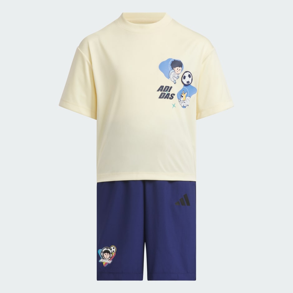 兒童圖案 T 裇及短褲套裝