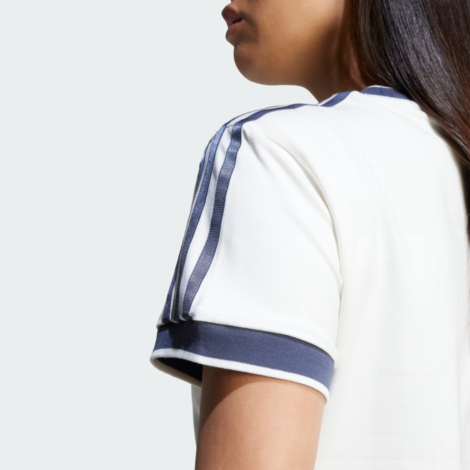 Tricou cu 3 dungi și logo liniar