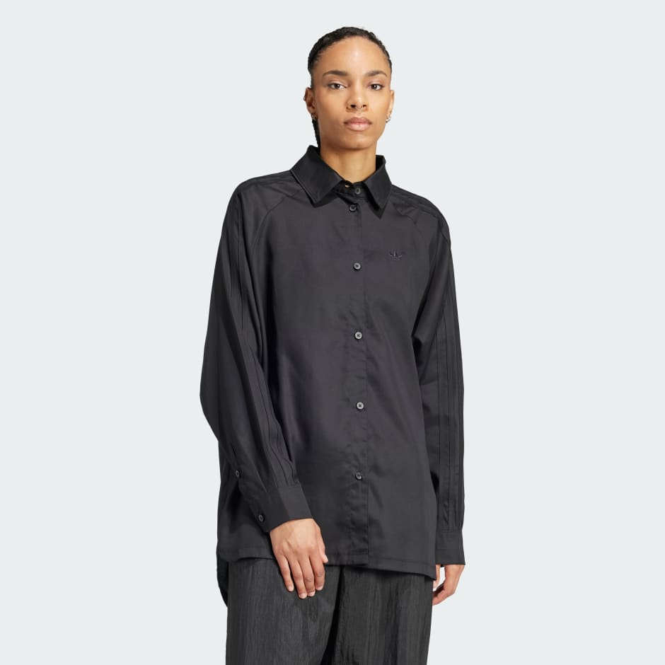 Poplin Loose Fit 3-Stripes Shirt