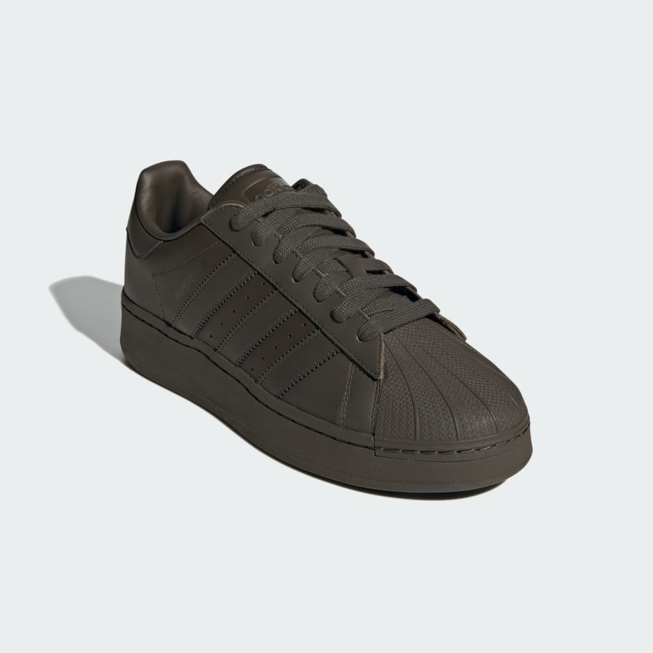 Army green store shell toe adidas