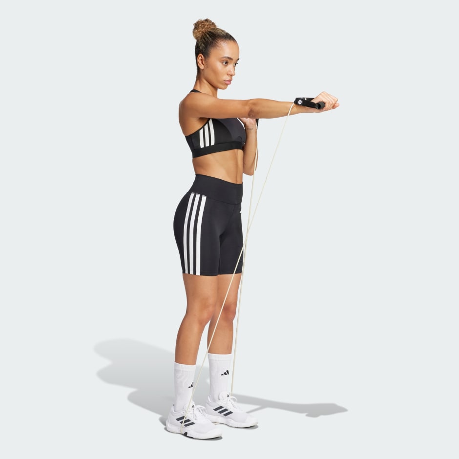Optime Essentials 3-Stripes Short Leggings