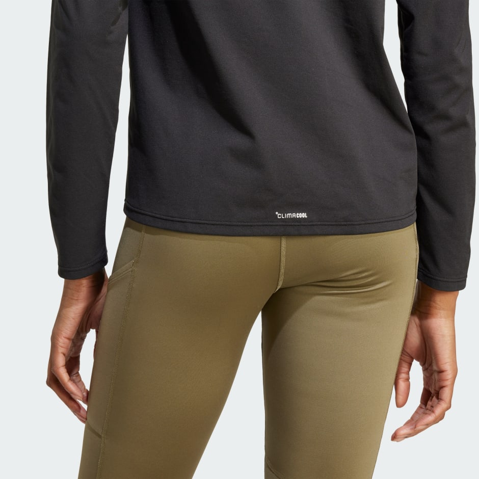 Tricou cu m&acirc;necă lungă Terrex Multi Climacool, cu fermoar 1/2