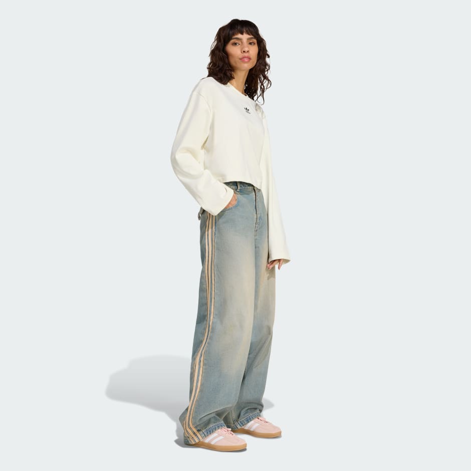 24AW人気新作【Adidas】Premium Essential Denim Pantsベージュ adidas Premium Essentials Straight Leg Jeans | Nordstrom