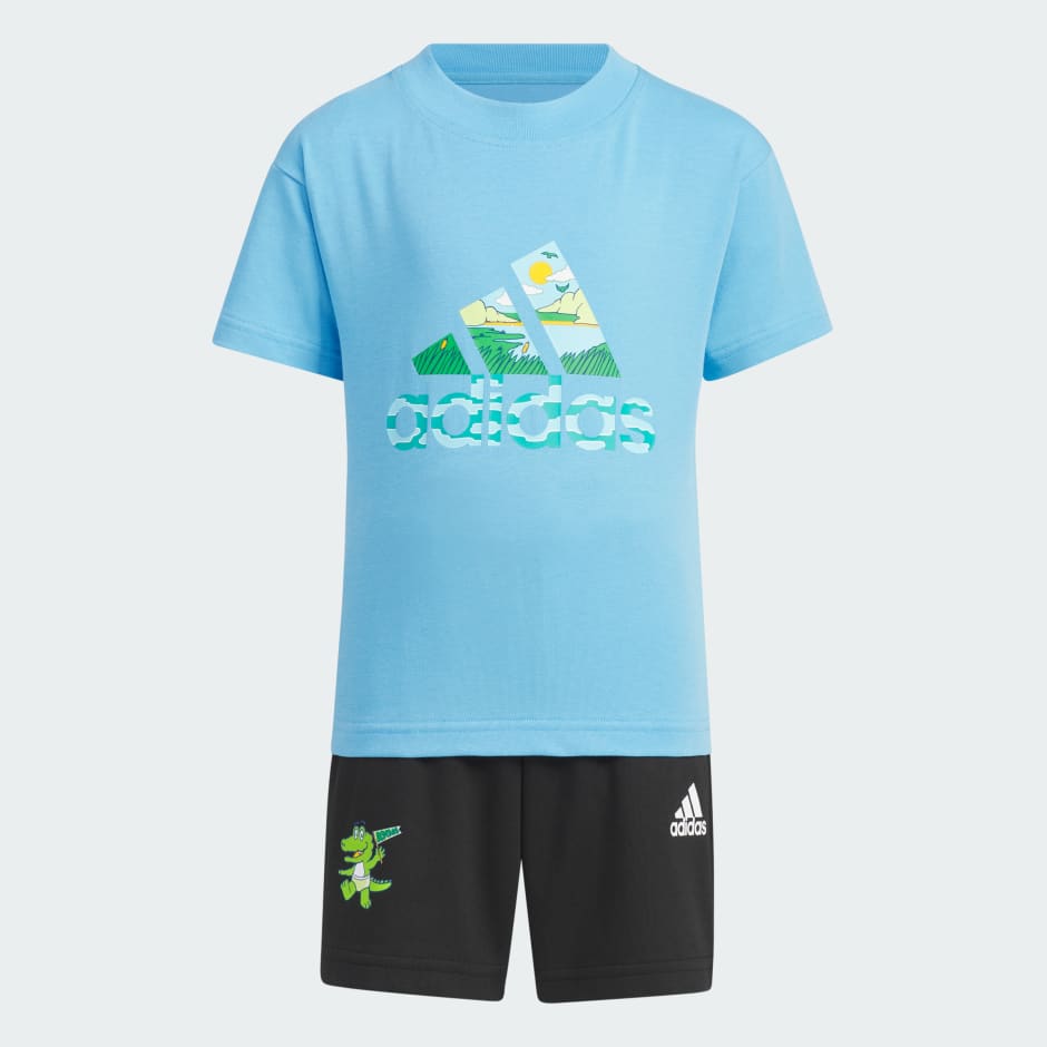 Adidas Knit Tee and Shorts Set Kids