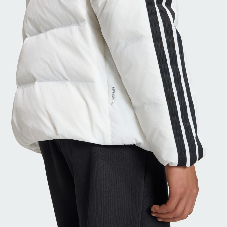 Essentials Climawarm 3-Stripes Puffer Down Hooded Jacket
