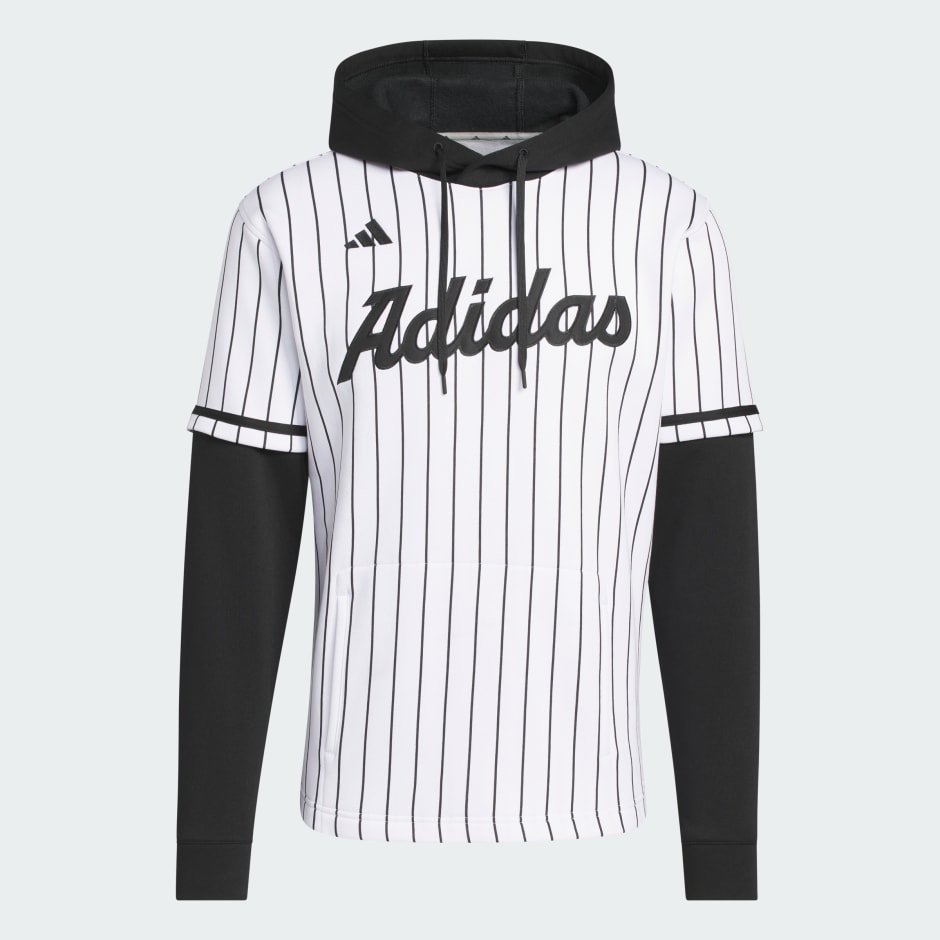 Tricou cu glugă și dungi subțiri adidas Dugout