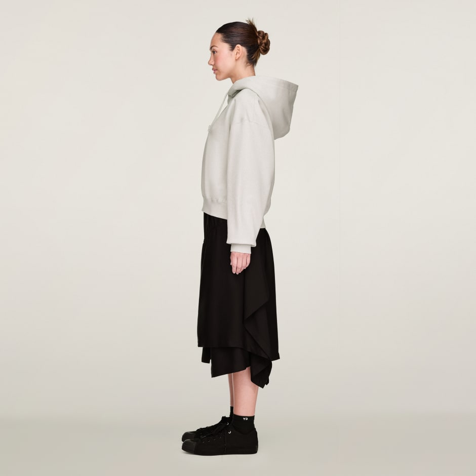 Hanorac larg din material plușat periat Y-3