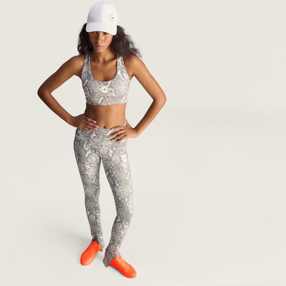 חזיית אימון מודפסת לתמיכה בינונית Adidas By Stella McCartney Power Impact Training Bra
