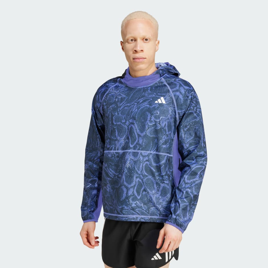 Own The Run Excite Allover Print AEROREADY Hoodie