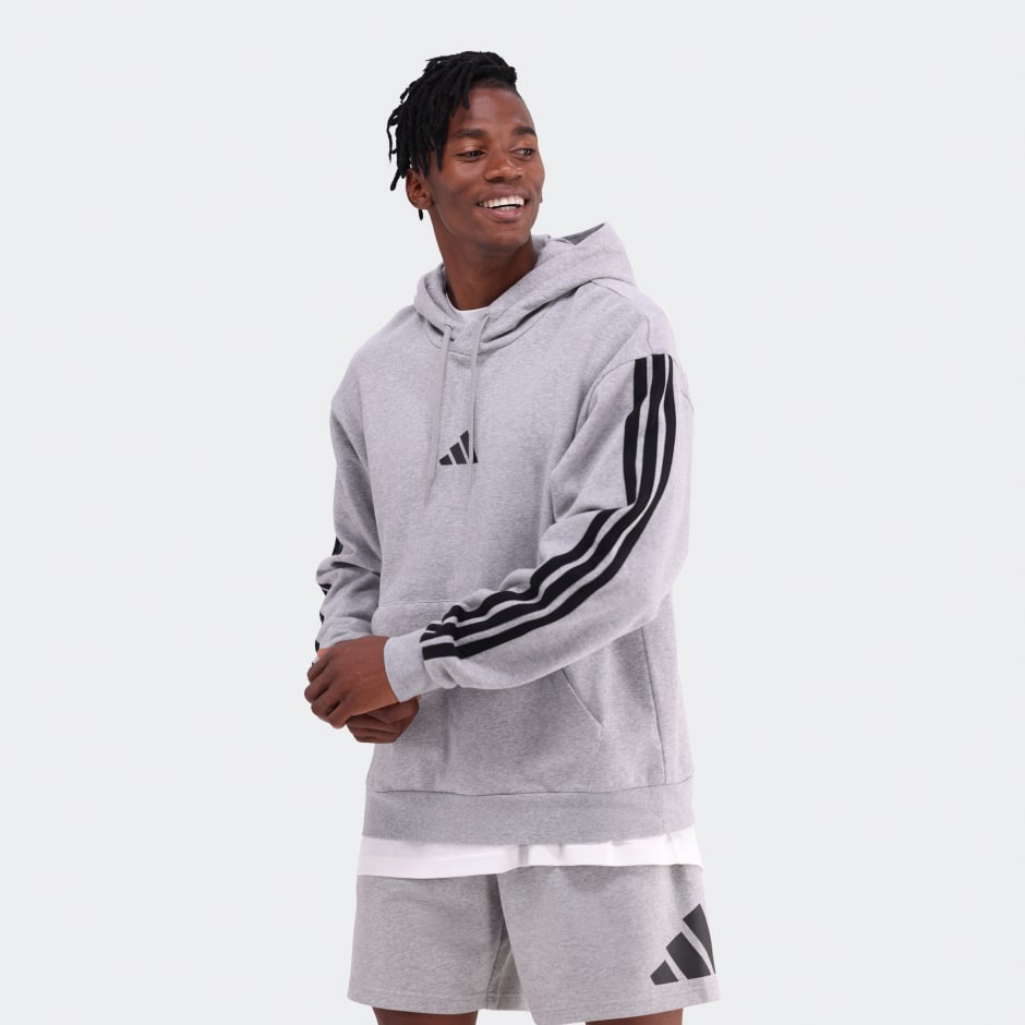 Essentials 3-Stripes Fleece Hoodie