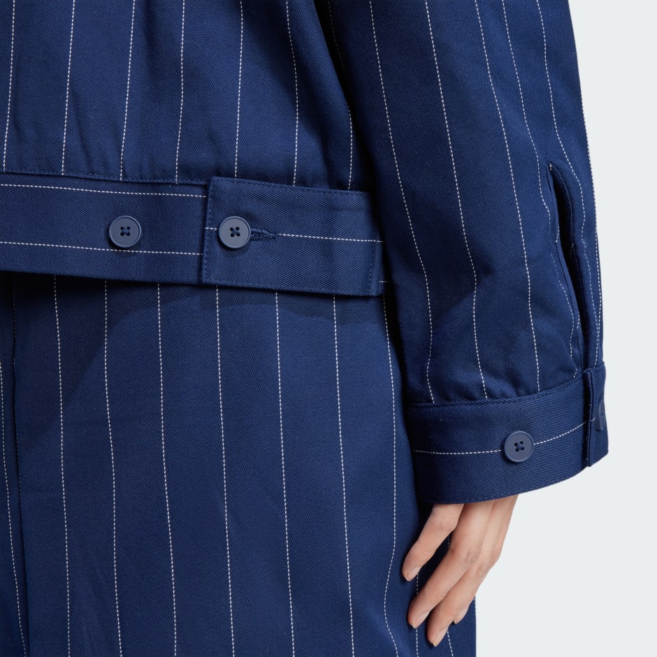 Pinstripe Harrington Jacket
