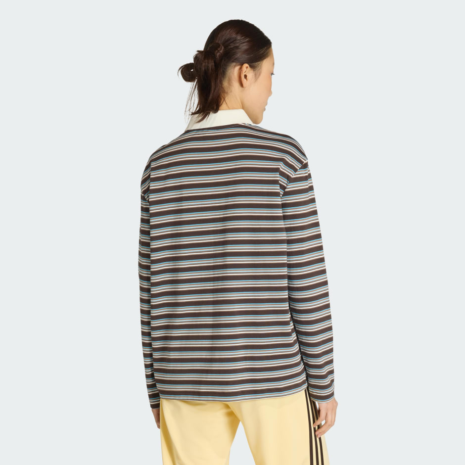 STRIPED OVZD LS POLO Shirt