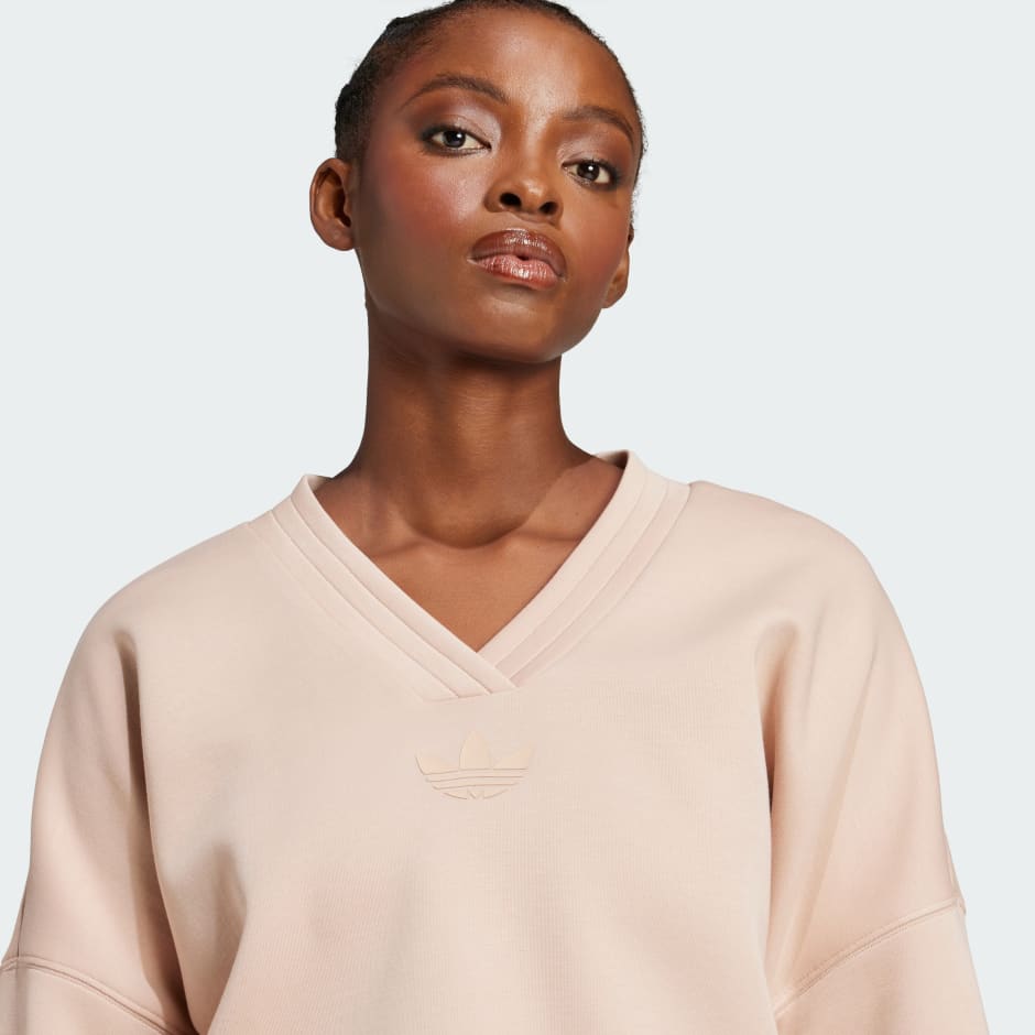 Deep V-Neck Sweatshirt