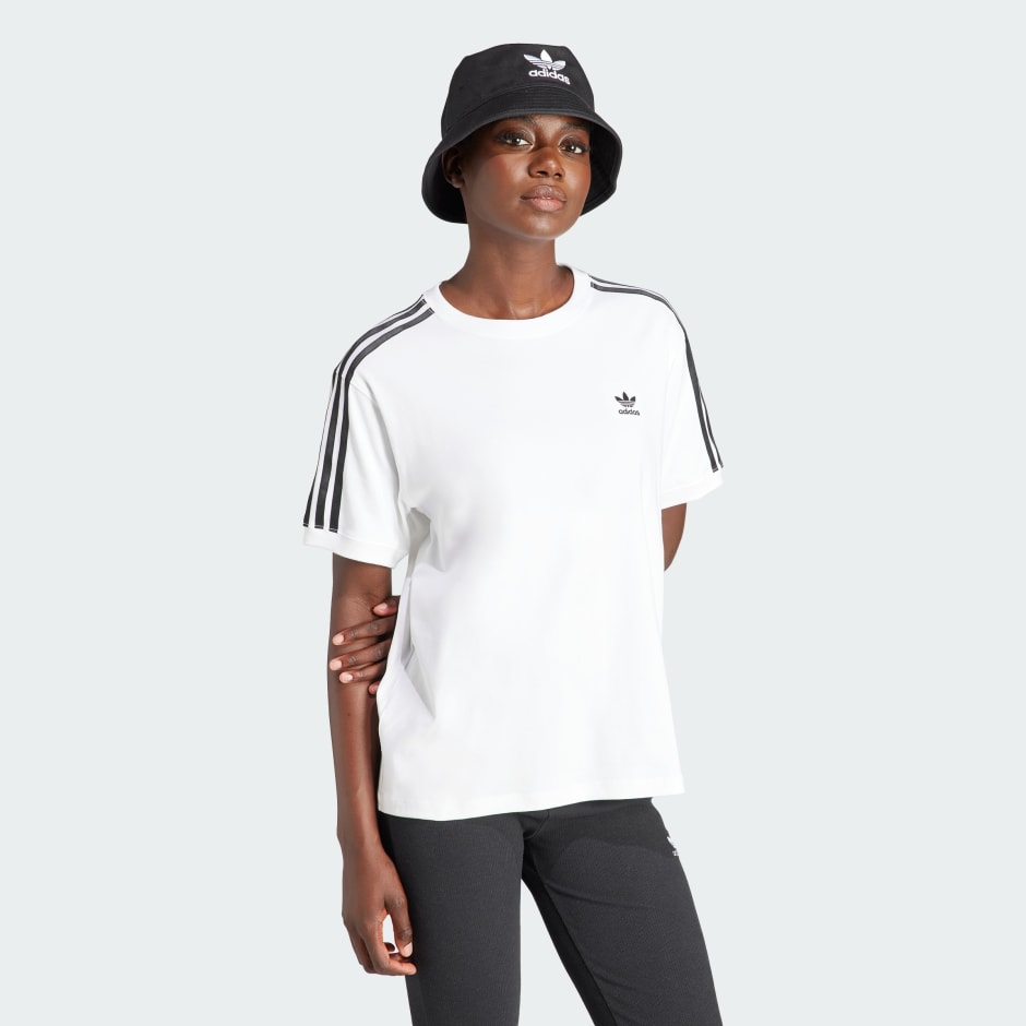 Adidas originals baseball hot sale jersey in white stripe