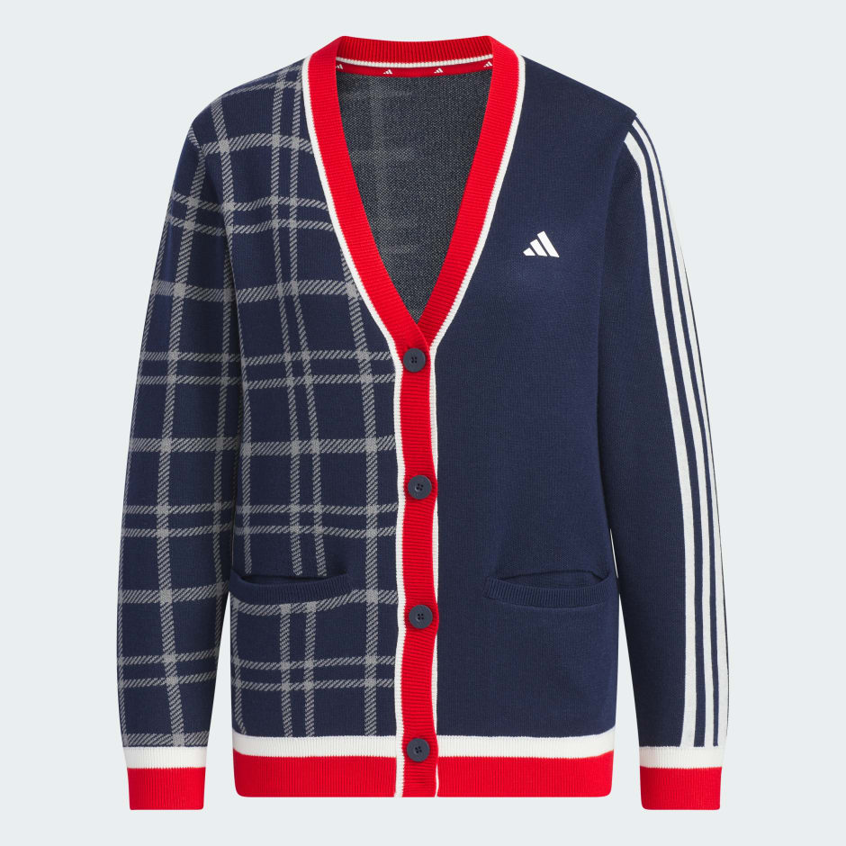 Fully Fashion 3-Stripes and Checked Cardigan