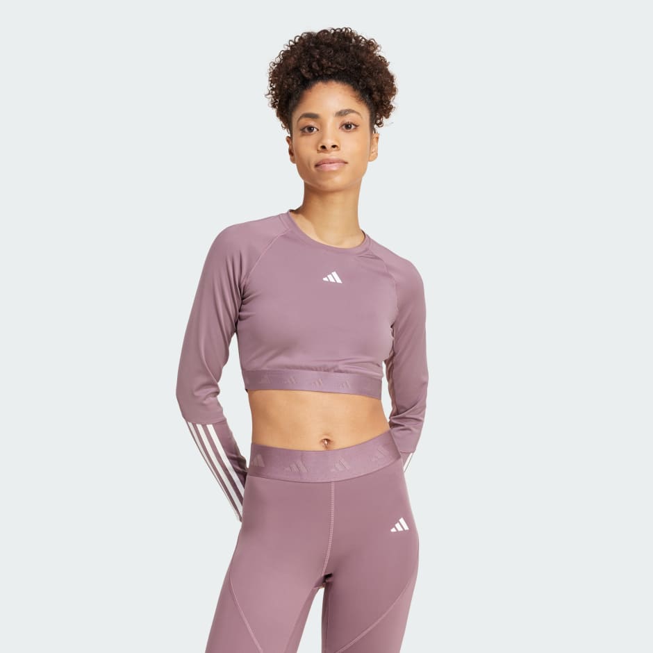 Hyperglam Training Cropped Long Sleeve Tee