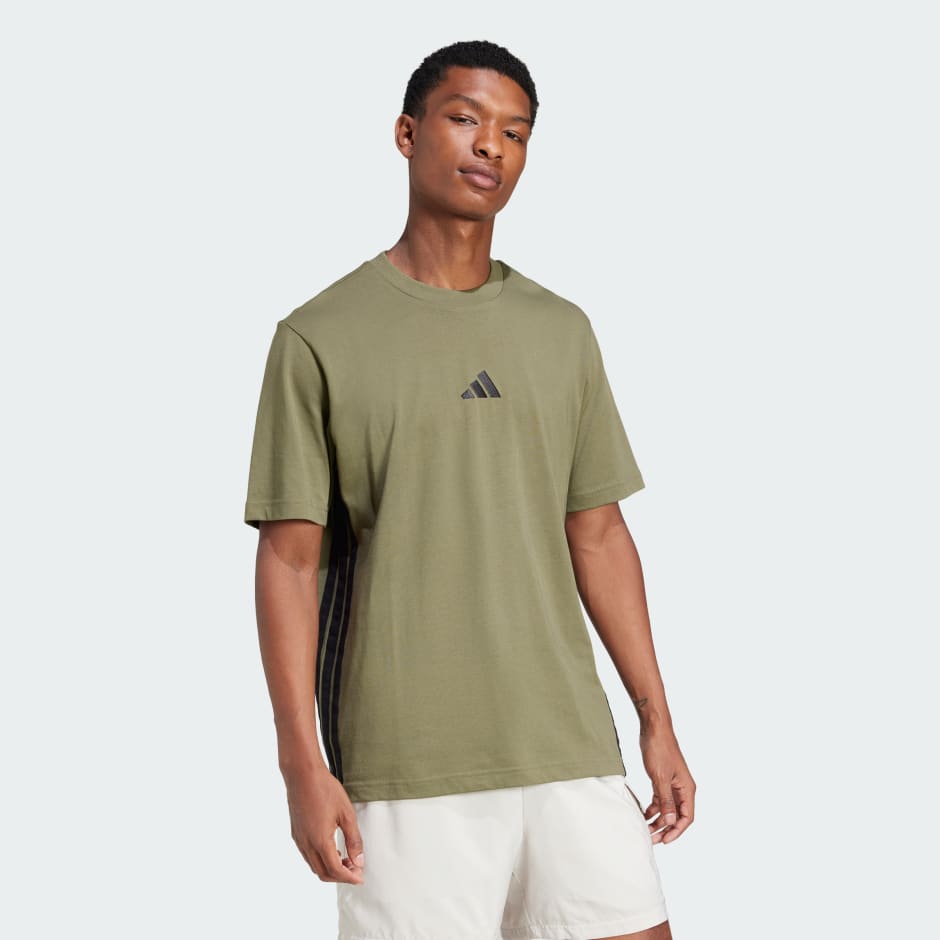 Essentials 3-Stripes Single Jersey Tee