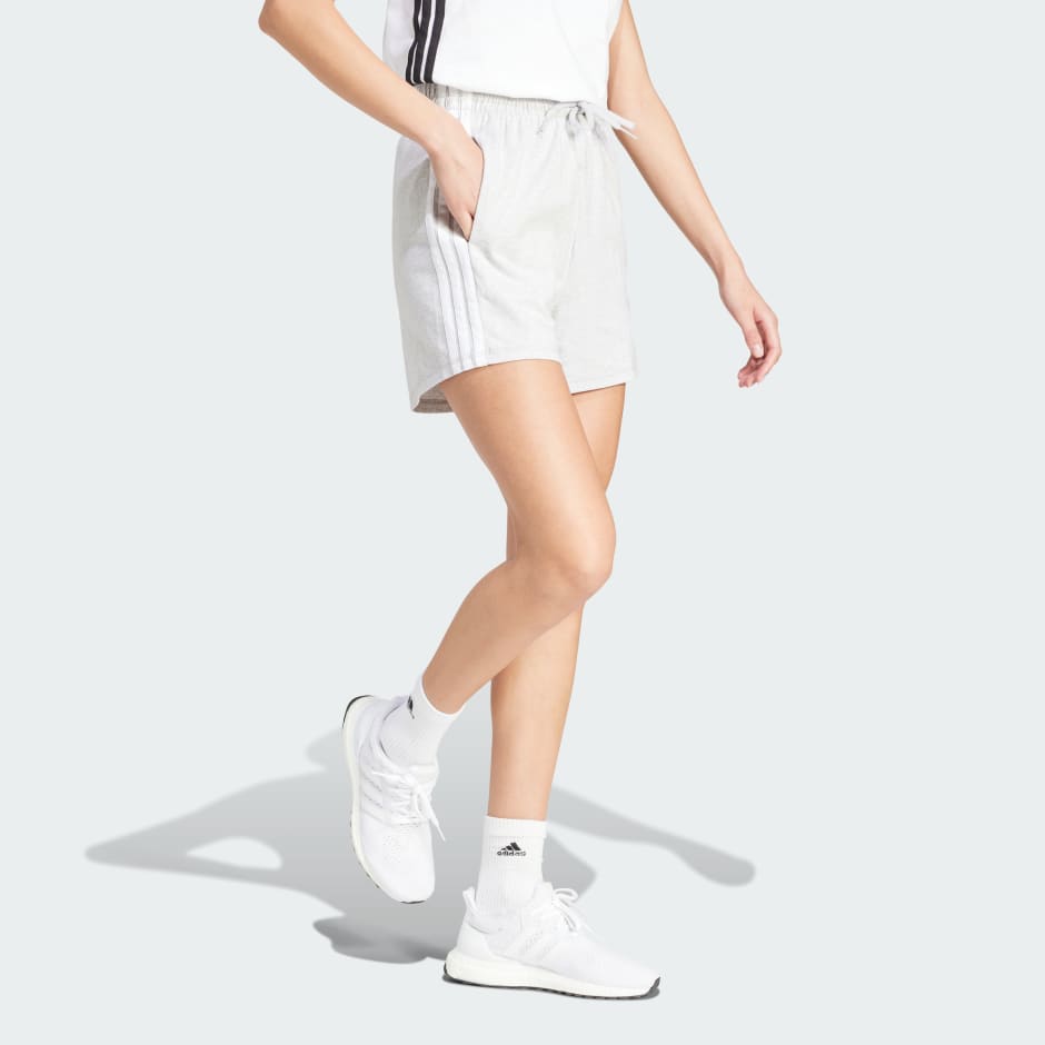 Pantaloni scurți Essentials din bumbac, cu 3 dungi