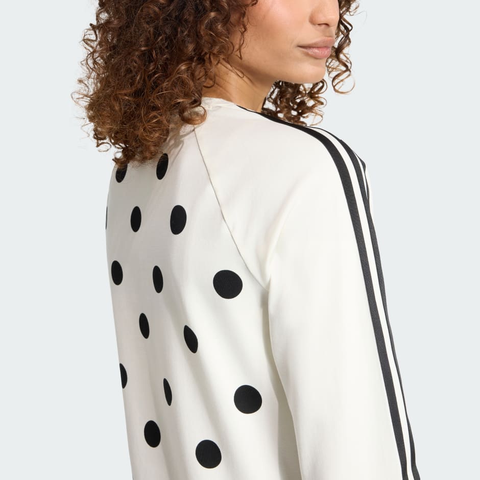 POLKA DOTS SLIM LONG SLEEVE TOP