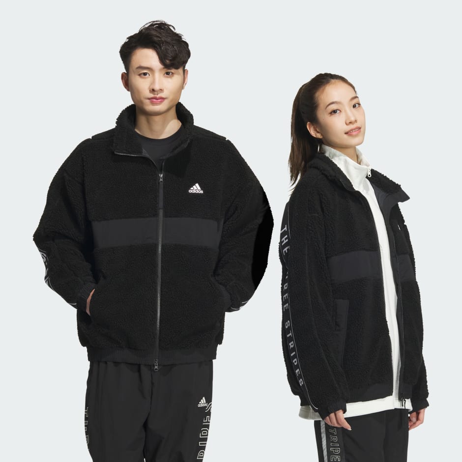 Adidas Wording Pack Loose Fit Boa Jacket (Gender Neutral)
