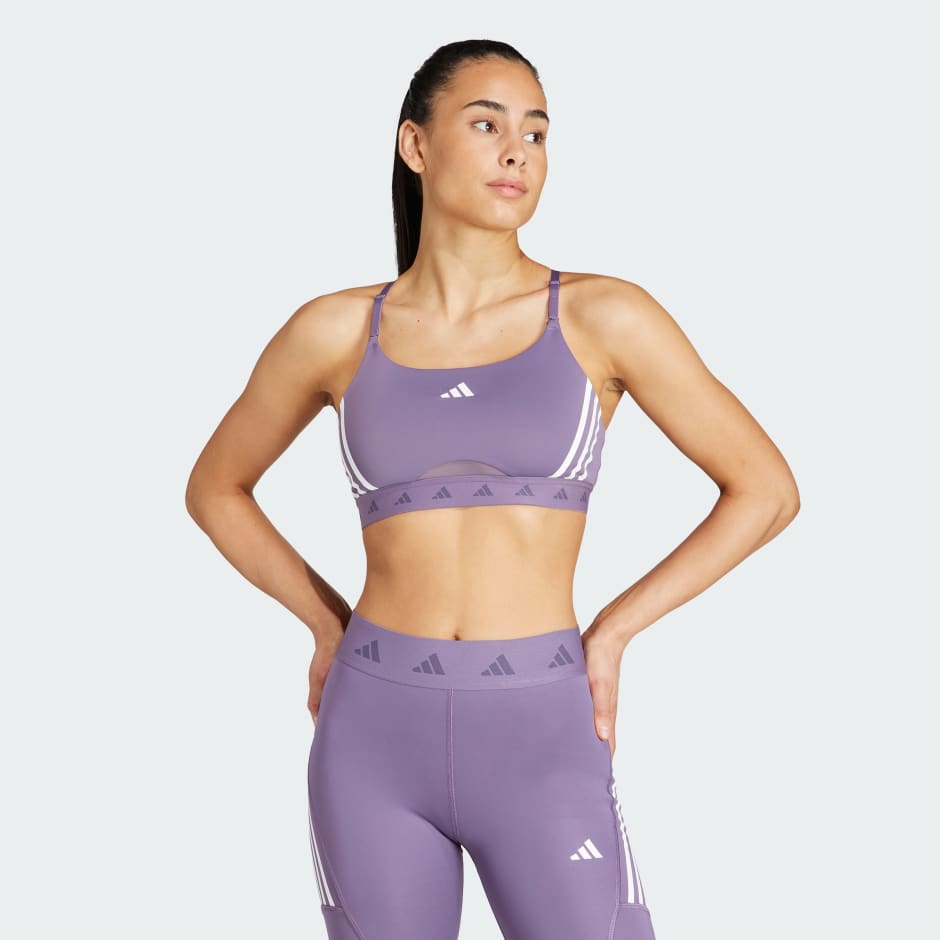 adidas Yoga Essentials Light-Support Bra - Purple